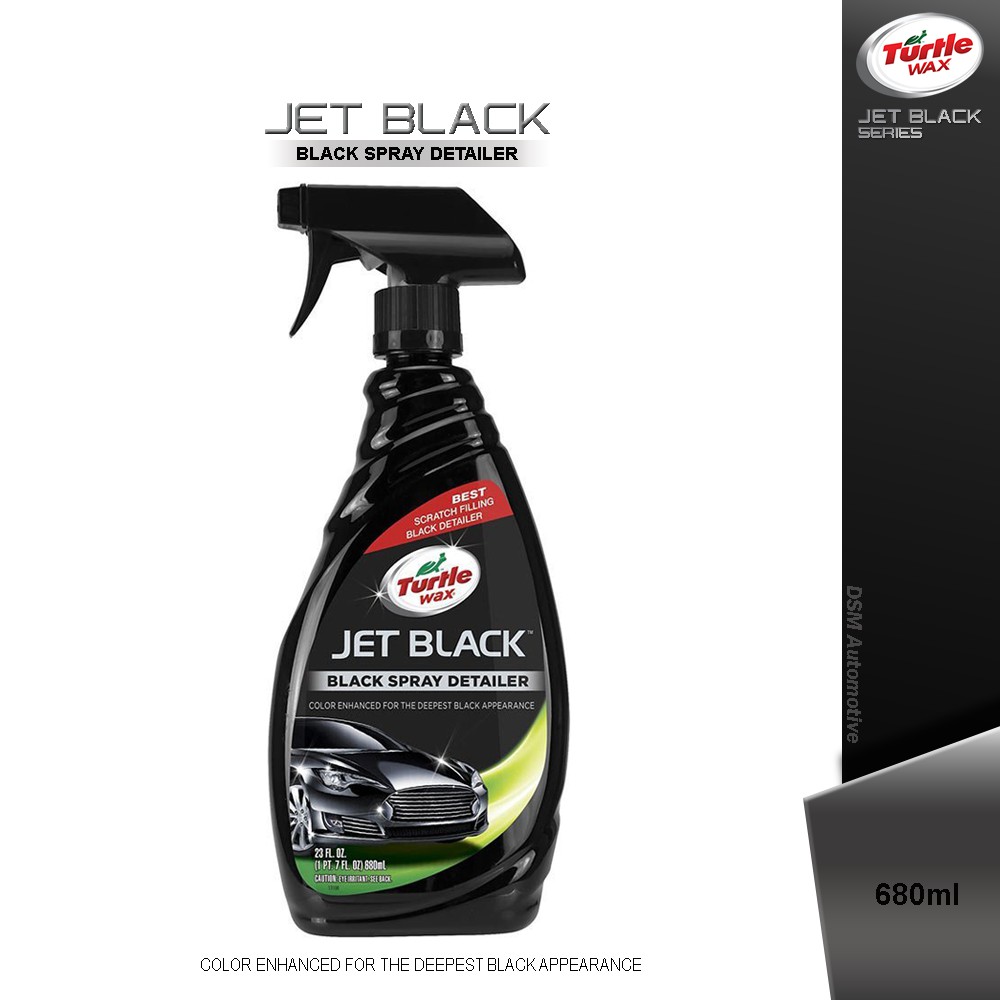 Turtle Wax Jet Black Spray Detailer - 680ml / Menjaga Dan Menambah Kilap Cat Hitam / Gelap