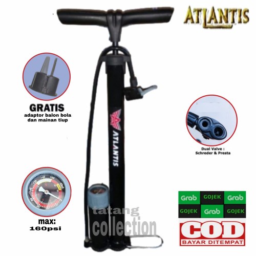 PERTUKANGAN PNEUMATIC POMPA BAN POMPA ANGIN SEPEDA MOTOR ODESSY JEMBOLY ALOY