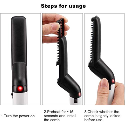 HAIR STYLING MEN Modelling Comb Ceramic Iron Sisir Rambut Pria Elektrik M styler For Beauty FB161