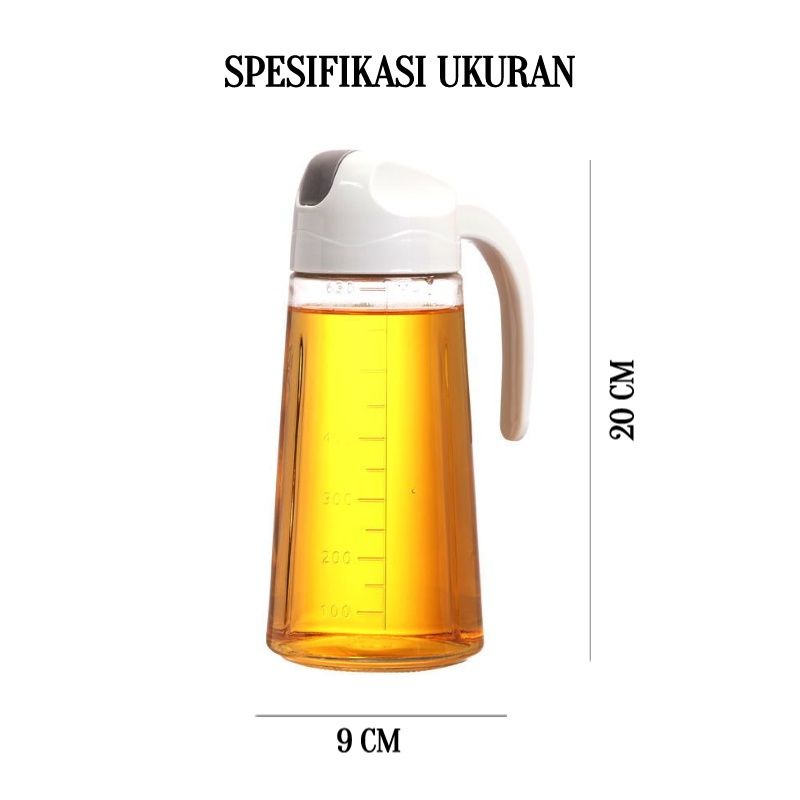 Botol Kaca Tempat Minyak Goreng Dan Kecap Serbaguna Seasoning Glass Jar 630ml Karakter Pinguin