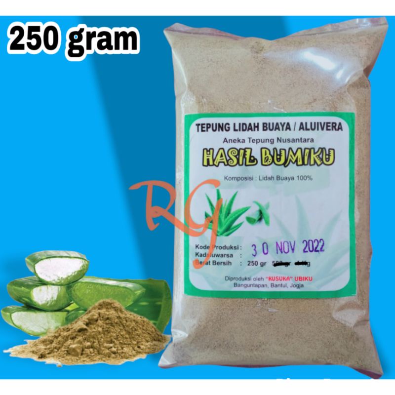 TEPUNG LIDAH BUAYA Organik kemasan 250 gram/ALOE VERA FLOUR Organic 250 gram/ALOE VERA POWDER