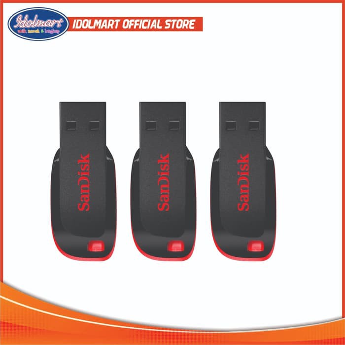 IDOLMART  Flashdisk Sandisk 16GB Cruzer Blade CZ50 100% Original USB Flash Drive Surabaya