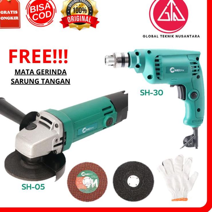 Barang Pilihan.. MAILTANK Bor Gerinda Set Paket Bor Dan Gerinda Mailtank