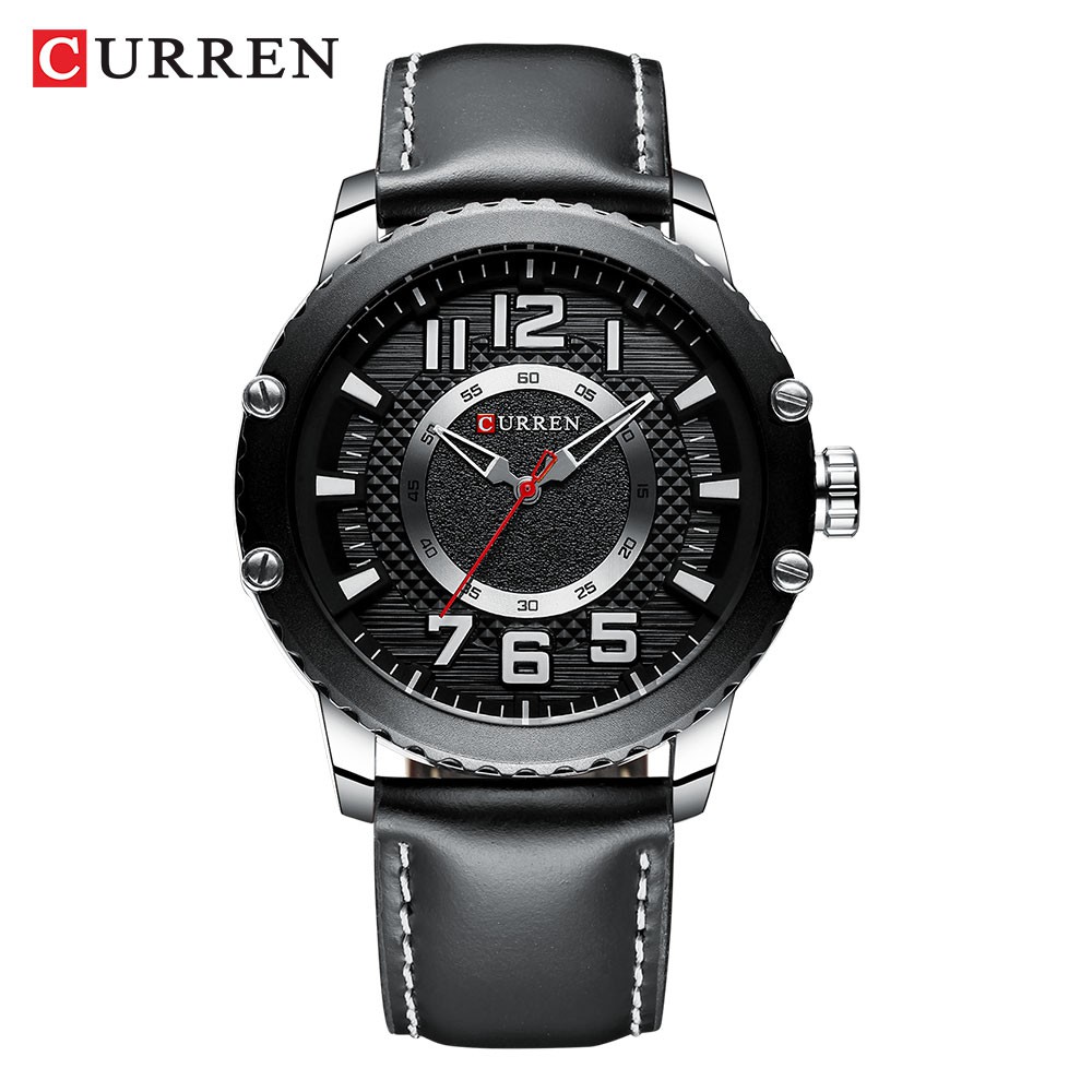 

Jam Tangan Pria Curren Men'S Quartz Watch Leather Sports Clock Waterproof Watch + Box