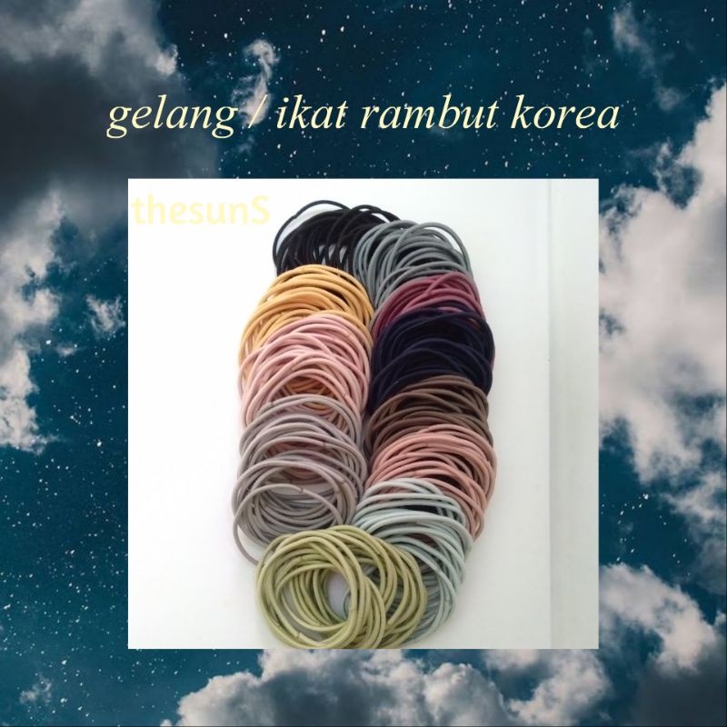 [BACA DESKRIPSI⚠️] gelang hitam polos / gelang Korea / karet gelang hitam murah