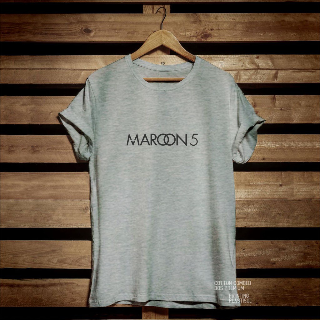 KAOS DISTRO PRIA&quot;MARRON 5&quot;cotton combed 30s