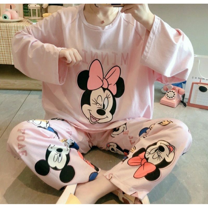 Baju Tidur Import PP premium minnie/mickey