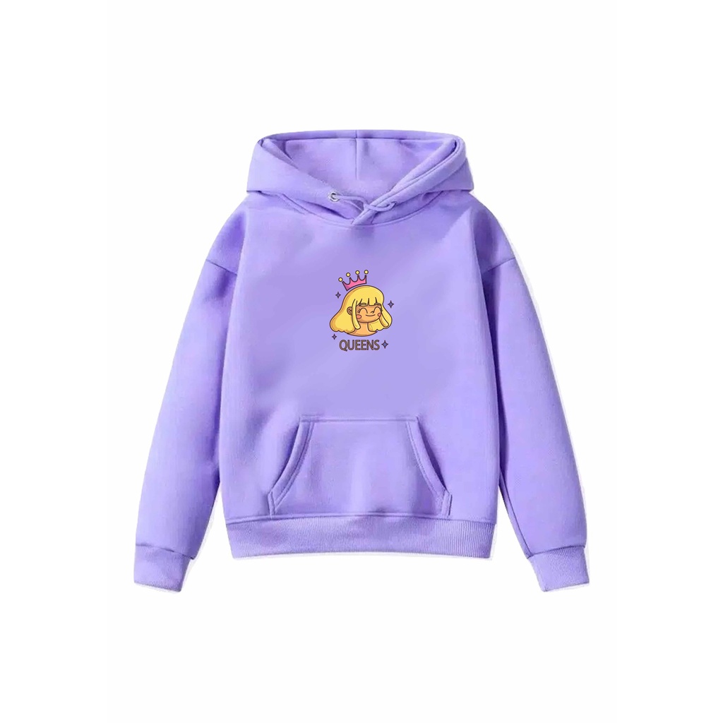 Hoodie Queens Anak Fleece Pakaian Anak