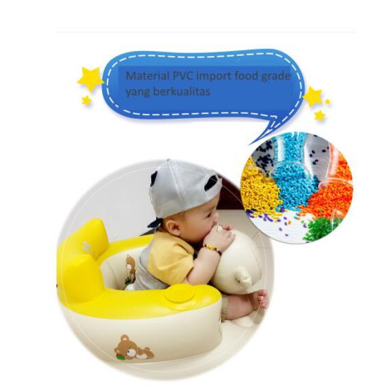 Kursi Sofa Tiup Tempat Duduk Bayi Balon Motif Binatang Infant Seat Kursi Sofa Tiup Ada Musik /sofa angin termurah bebek,Tiup Baby Model Kursi bebek, sofa angin anak karakter, anak balita 1 2 3 5 tahun  untuk Belajar Duduk dan Makan