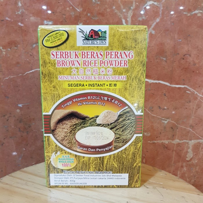 

Ge6012Gtb Nature'S Own Minuman Serbuk Beras Perang Merah / Brown Rice Cereal Ds501Ghg