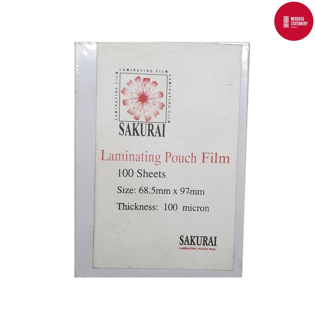 

Mika Laminating Film KTP/Kartu Nama Sakurai-Mika untuk laminatin Ukrn:68,5x97mm 100 micron (100 lbr)