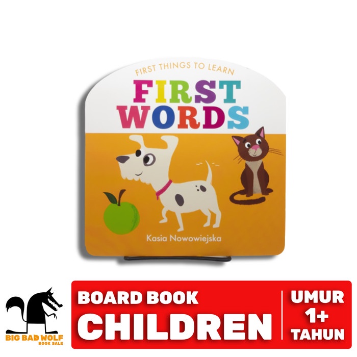 BUKU ANAK-ANAK CURVED BOOKS: FIRST WORDS CHILDREN KIDS BOOK KERTAS TEBAL KHUSUS BALITA