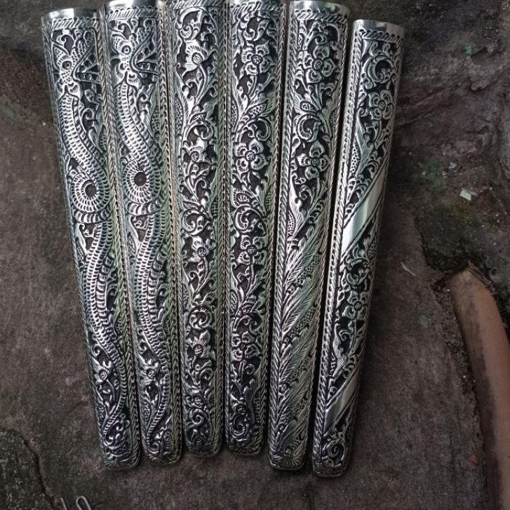 Bagus Dipakai.. pendok solo motif lapis perak sangupan trbal 0.3mm