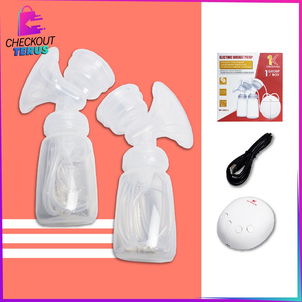 CT C24 Pompa Asi Elekrik Otomastis 2 Botol Susu Mom Uung Breast Pump Alat Pompa Asi Elektrik Pompa Asi Elektrik Baby Safe