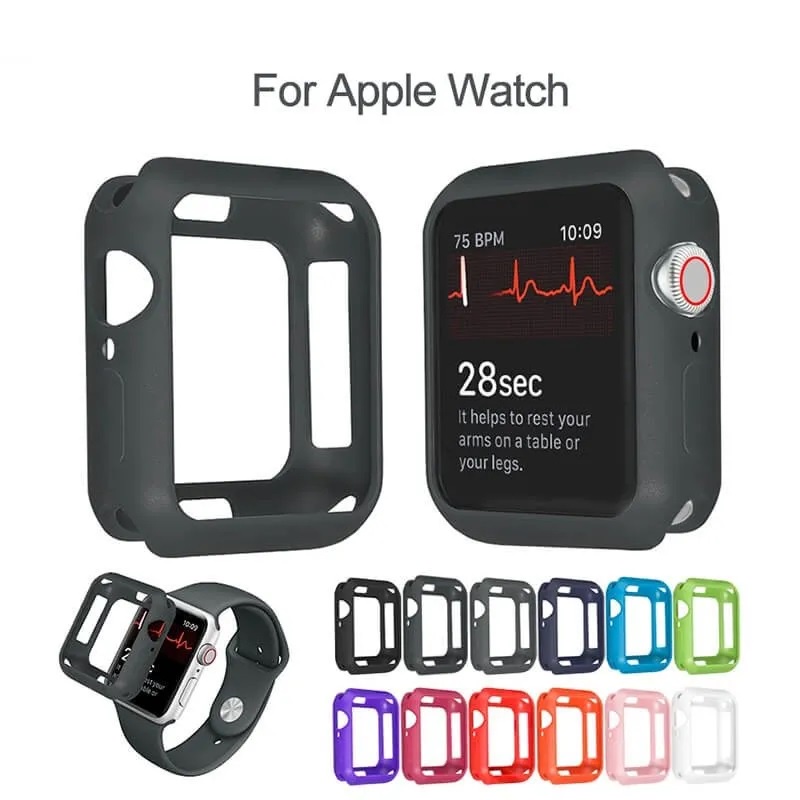 SOFT CASE APPLE WATCH ULTRA SERI 8 / SERI 7 / SERI 6 / SERI 5 / SERI 4 / SERI 3 / SERI 2 / SERI SE (Gen2 &amp; Gen1) / SIZE 45mm / 41mm / 44mm / 40mm / 42mm / 38mm BUMPER SILIKON CASE APPLE WATCH