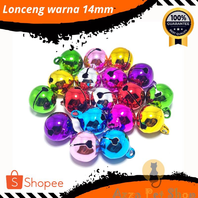 lonceng warna 14mm / lonceng warna warni / lonceng kalung kucing