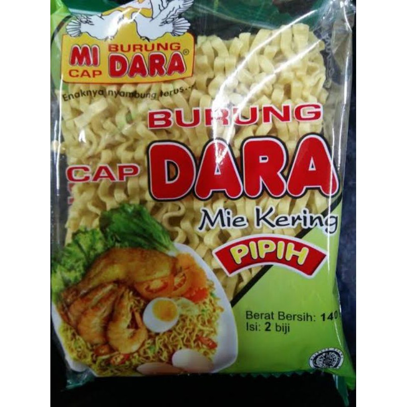 

mie burung dara hijau pipih