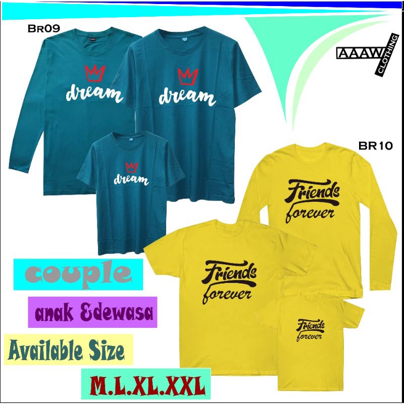 Kaos Couple Family Kaos seragam keluarga