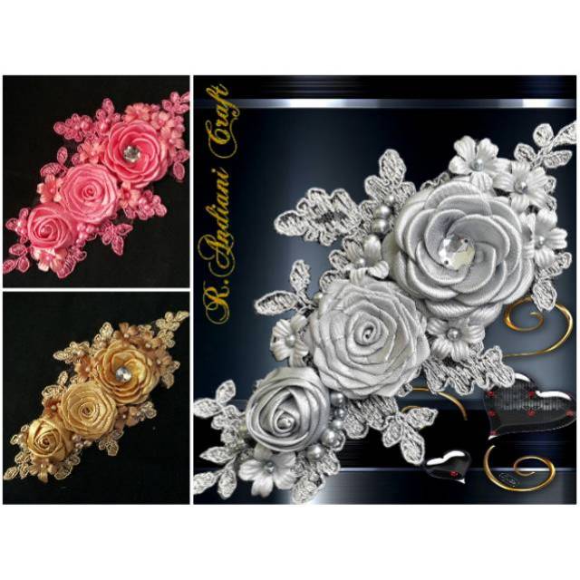 Headpiece hijab/ aksesoris hijab / bros kepala/hairpiece/korsase hijab