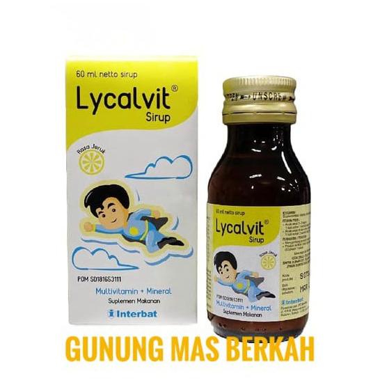 Jual [TERLARIS] LYCALVIT SYRUP SIRUP 60 ML - MULTIVITAMIN VITAMIN UNTUK ...