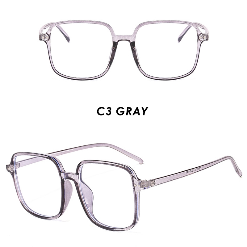 (YUZHU) Bayar di Tempat Anti Blue Kacamata Korean Design Retro Square Wanita Eyeglasses