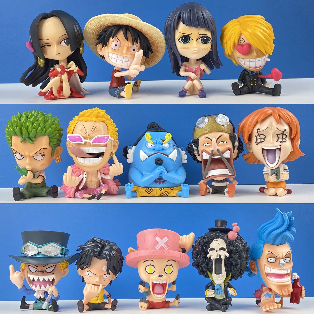 Action figure anime One Piece Luffy Chopper Ace Untuk Ornamen Mobil