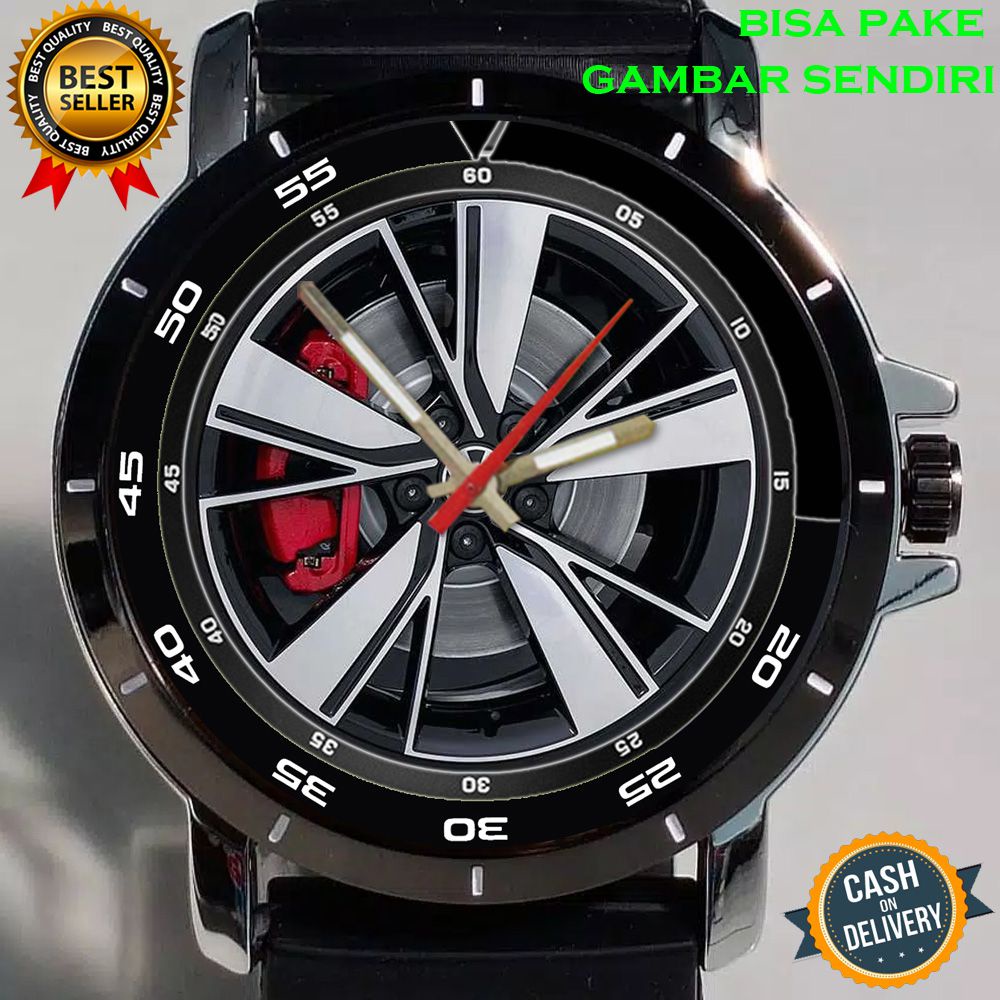 Mobil Honda Brio Volk Rays Jam Tangan Pria Velg Logo Custom termurah