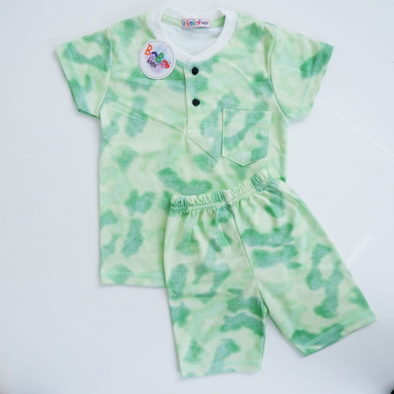 Setelan Anak Laki Laki Baju Pendek Celana Pendek Bobokids Setelan Anak Full Printing 1-5 Tahun