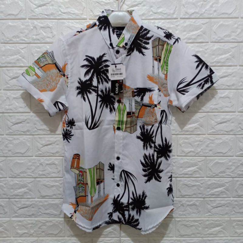 Kemeja Pantai Brand Distro Surfing Hurley Lengan Pendek Pria Murah