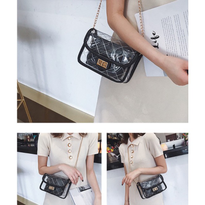 Tasha Transparan Shoulder Bag tas selempang