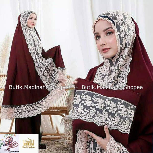 BUTIK.MADINAH MUKENA DEWASA SHIREEN RENDA MEWAH PREMIUM JUMBO