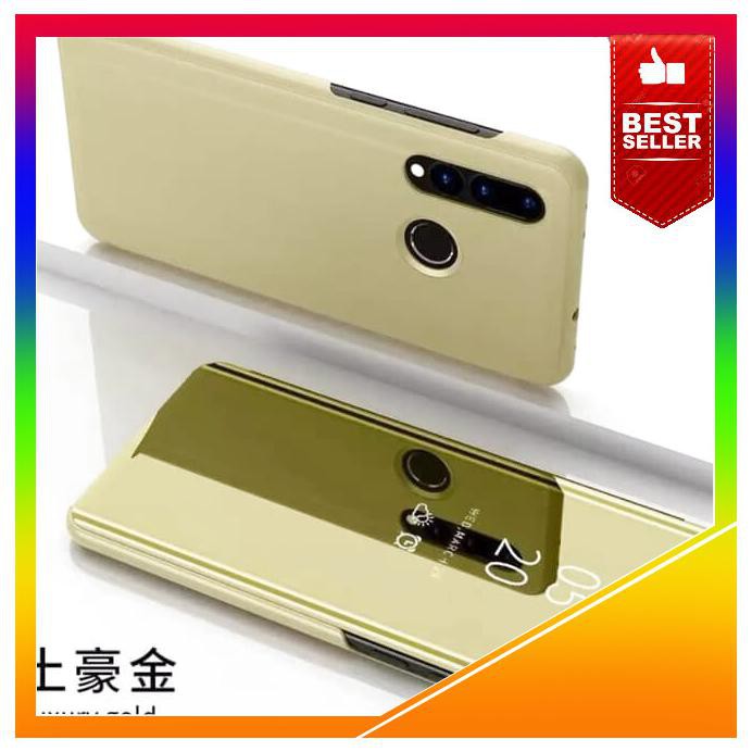 Acc Hp Vivo Y19 Y 19 New Flip Cover Clear View Wallet Mirror Casing Dompet