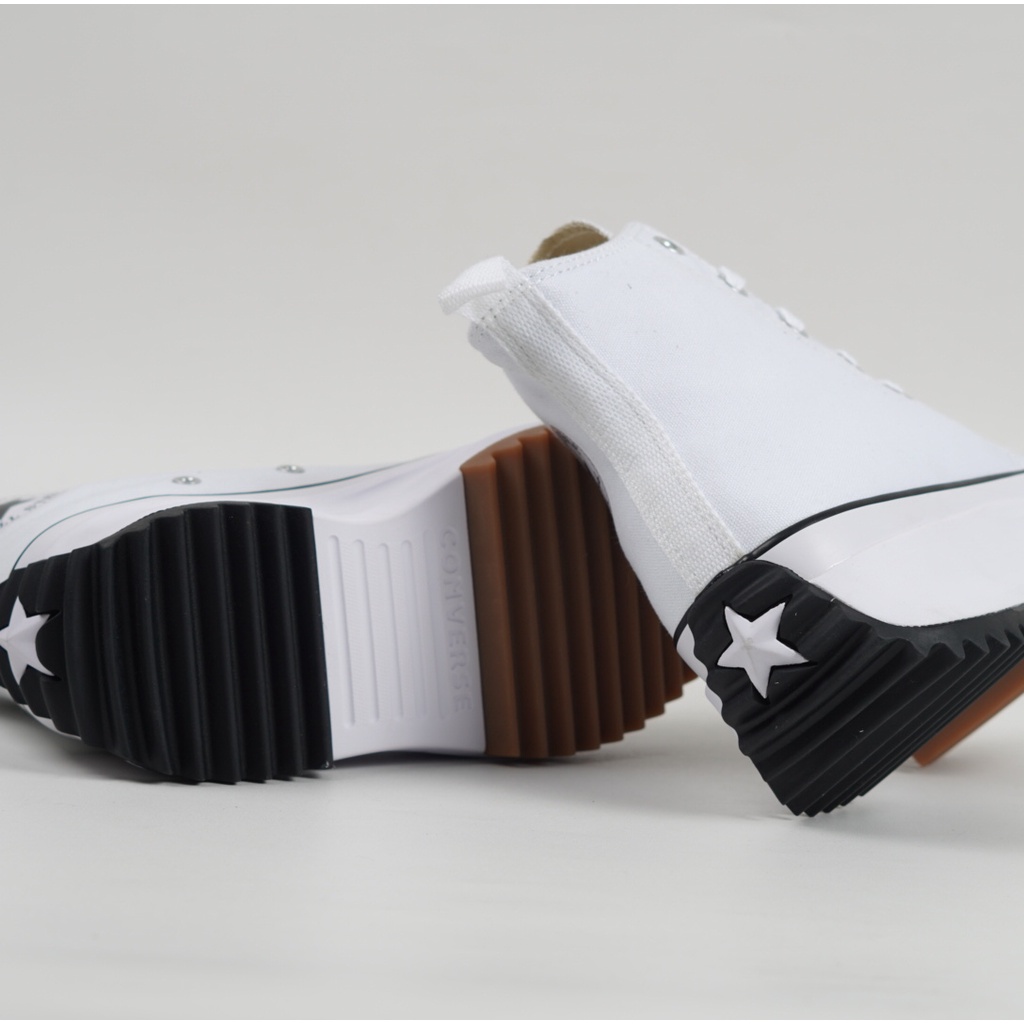 Sepatu Wanita Converse Run Star Hike Hi White Black