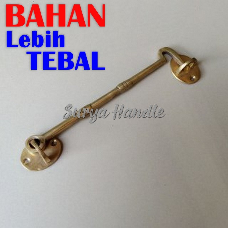 Hak Angin Kait Jendela Polos 21Cm Gold Penahan Jendela Window Hook