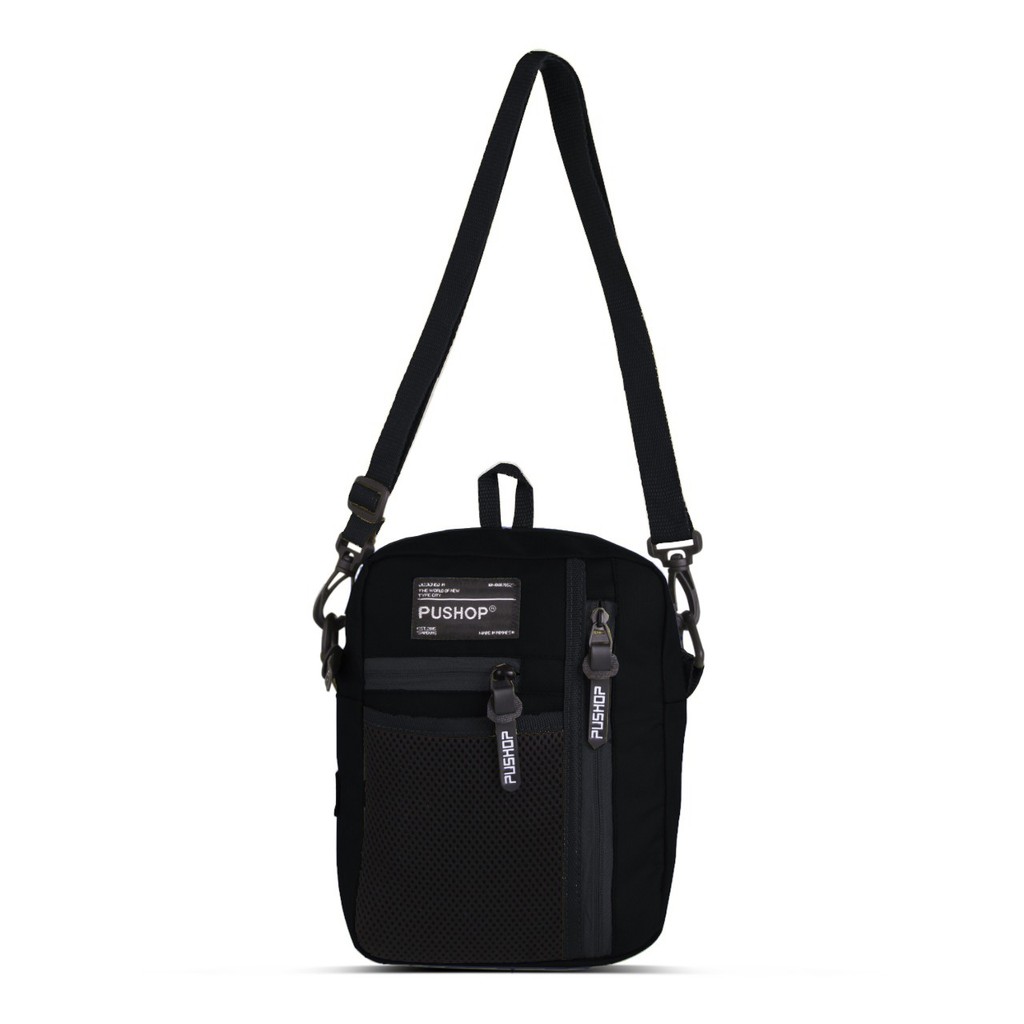 Tas Selempang Slingbag Pushop Marco FULL BLACK