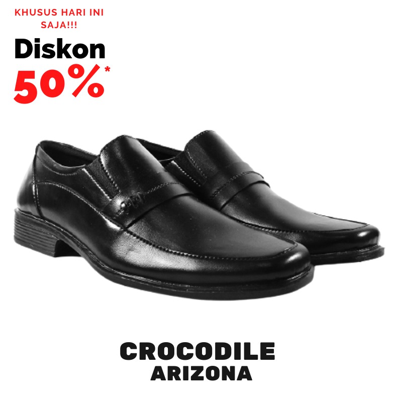 DISKON CUCI GUDANG !! SEPATU KERJA PRIA PANTOFEL SEPATU KANTORAN GURU CROCODILE ARIZONA