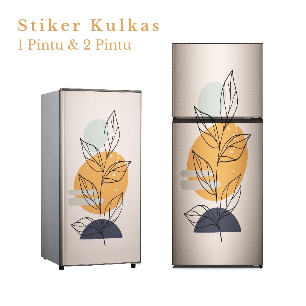 Stiker Kulkas 1 Pintu dan 2 Pintu motif Minimalist Kode MT-28 - FX