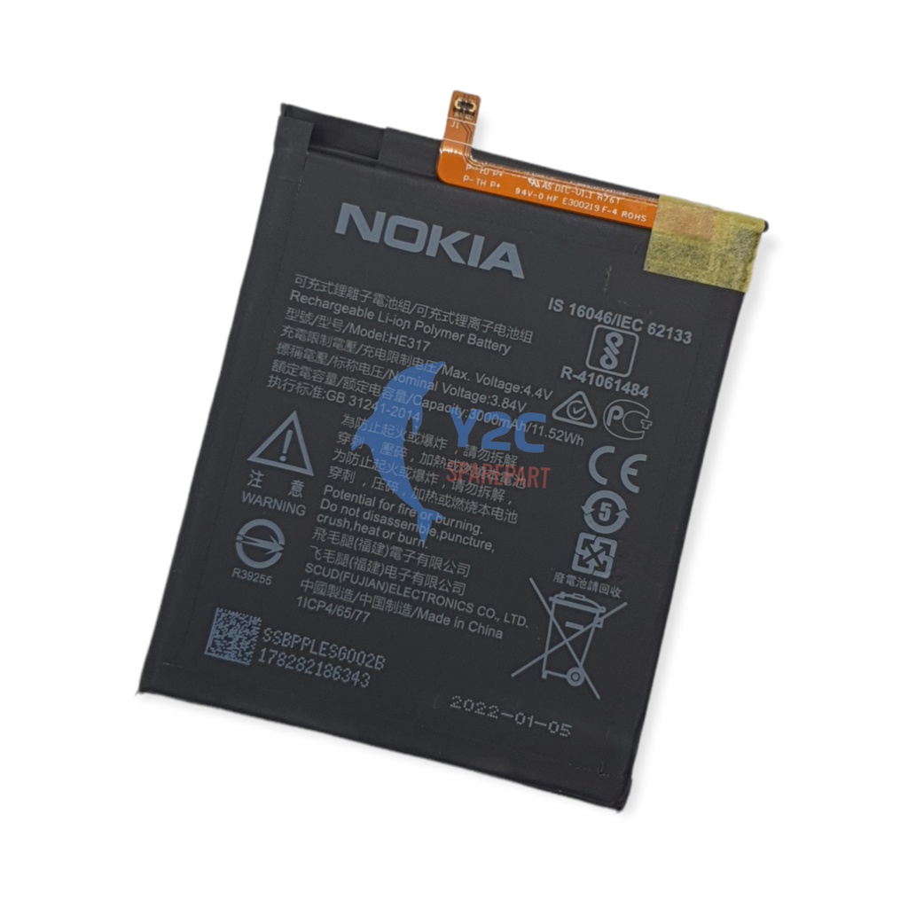 BATERAI NOKIA 6 HE316 HE317 ORIGINAL OEM / BATRE / BATRAI / BATREI / BATU