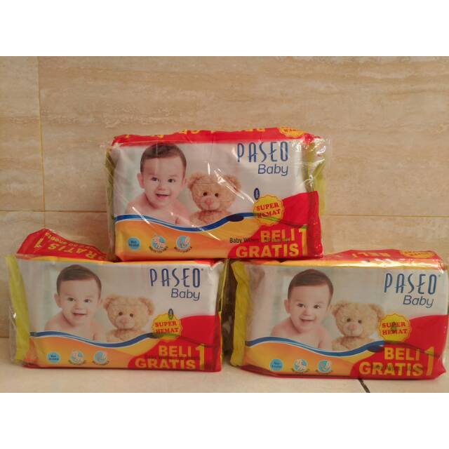 Paseo Baby Wipes Tissue Basah isi 50 Beli 1 Gratis 1