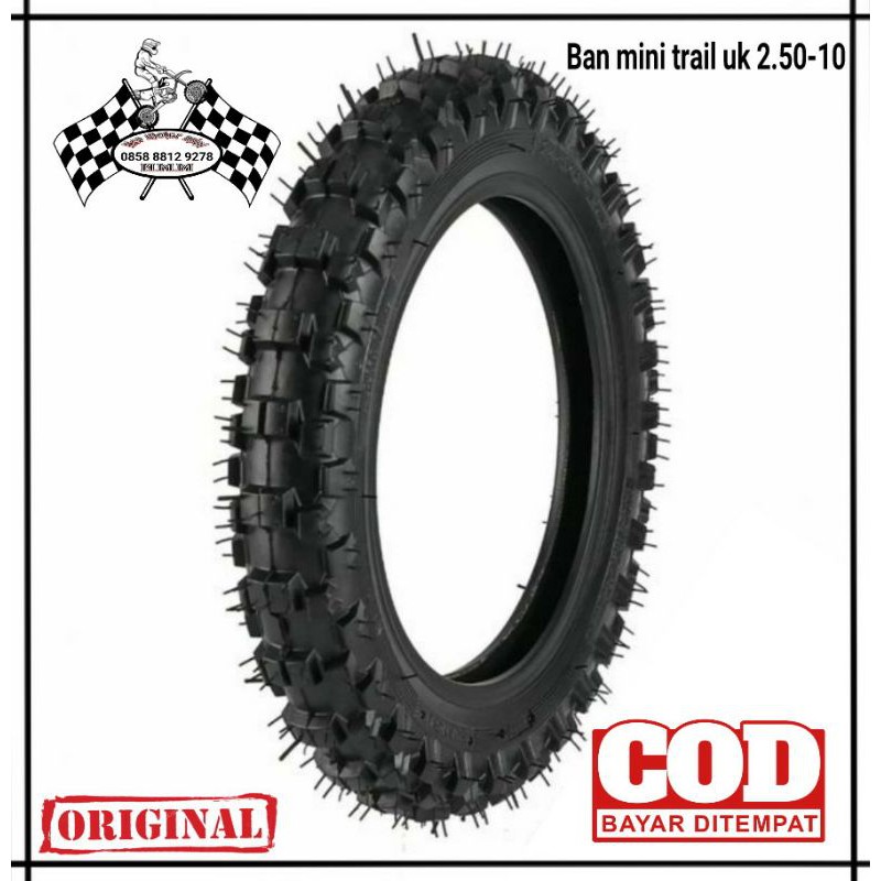 Ban mini trail ukuran 2.50-10-ban luar mini trail-ban luar motor mini trail-ban original bawaan asli