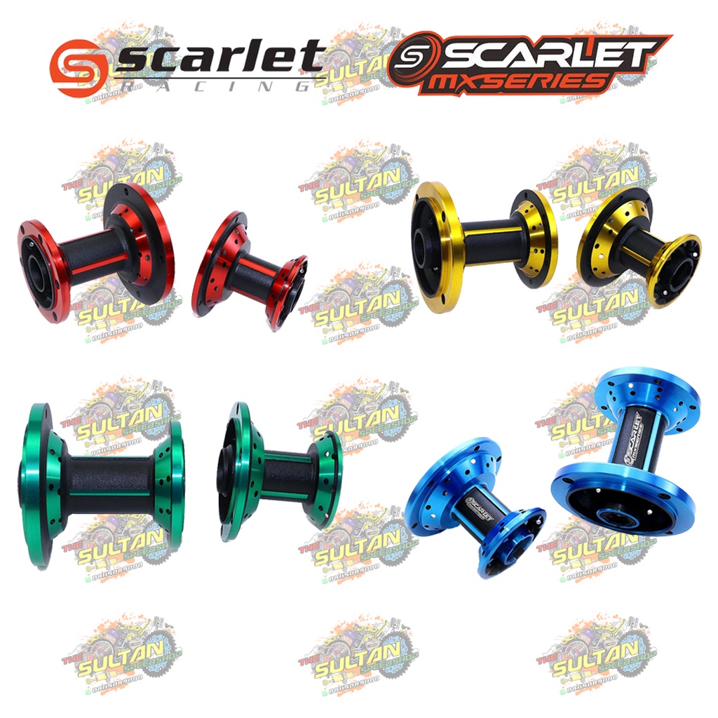 TROMOL DEPAN BELAKANG HOLE 36 DOUBLE BEARING KLX 150 SCARLET RACING