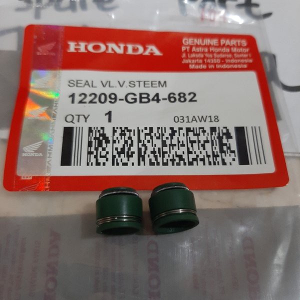 Sil Seal Klep Klip Honda Beat Fi Scoopy Fi Supra X 125 Vario 1 SET 2 PCS ORI AHM 12209GB4682