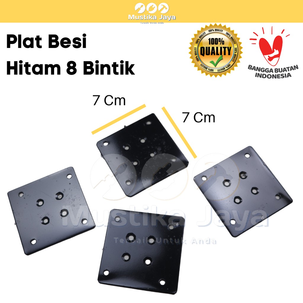 Plat Hitam Besi Untuk Kaki Kayu Retro Tanduk Miring 7 Cm Murah