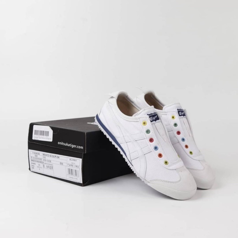 Onitsuka tiger 66 slip on white blue print/oniitsuka tiger