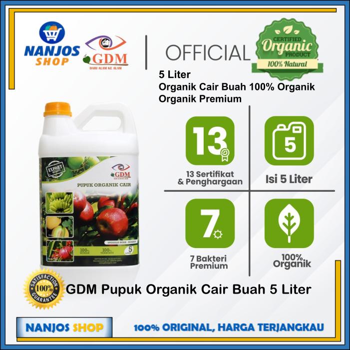 GDM Pupuk Organik Cair untuk Buah Buahan / Pupuk Organik Penyubur 5 L