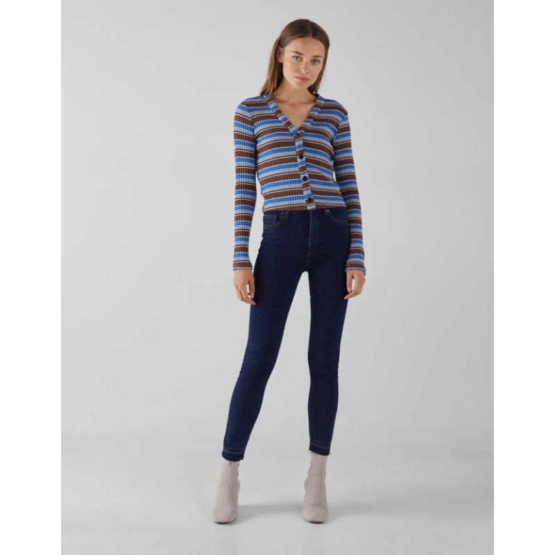 BERSHKA Skinny Ankle Super High Rise