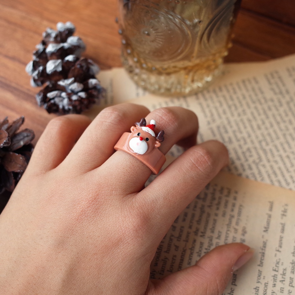 CINCIN NATAL / XMAS RINGS / CINCIN SANTA - DIAMETER 1.7 CM