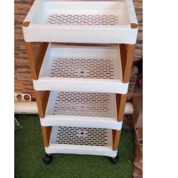 ✰ BigSale [1.1] ✰ [RAK APARTEMEN] RAK SUDUT ELCO 4 SUSUN TEMPAT PERKAKAS RAK PLASTIK TINGKAT BONGKAR