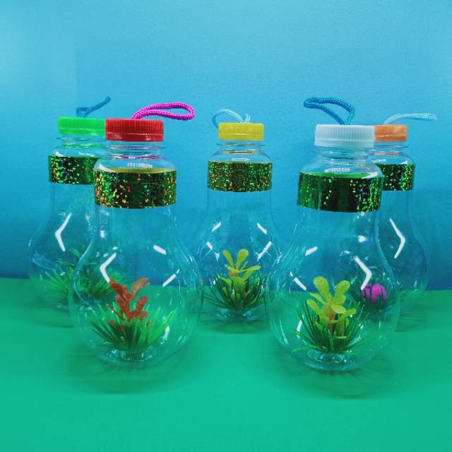 BOTOL PLASTIK AQUARIUM MINI IKAN HIAS CUPANG GLOFIS DANIO
