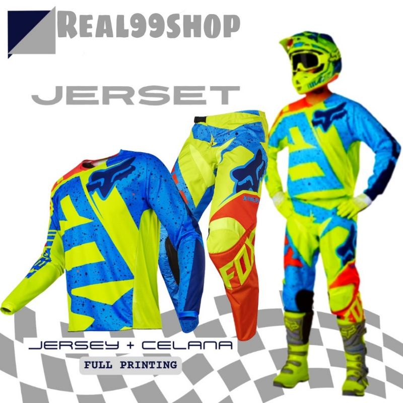 Jerset Motocross setelan celana cross set Jersey Motor Trail Adventure MTB